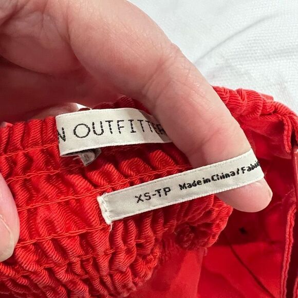 Urban Outfitters Red Romper Side Button Detail Dress - Picture 3 of 9